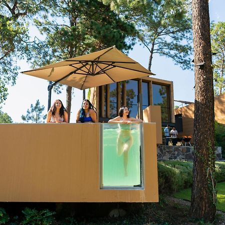 Cabana Lujo Con Alberca Climatizada Vistas Al Bosque De Mazamitla Eksteriør billede