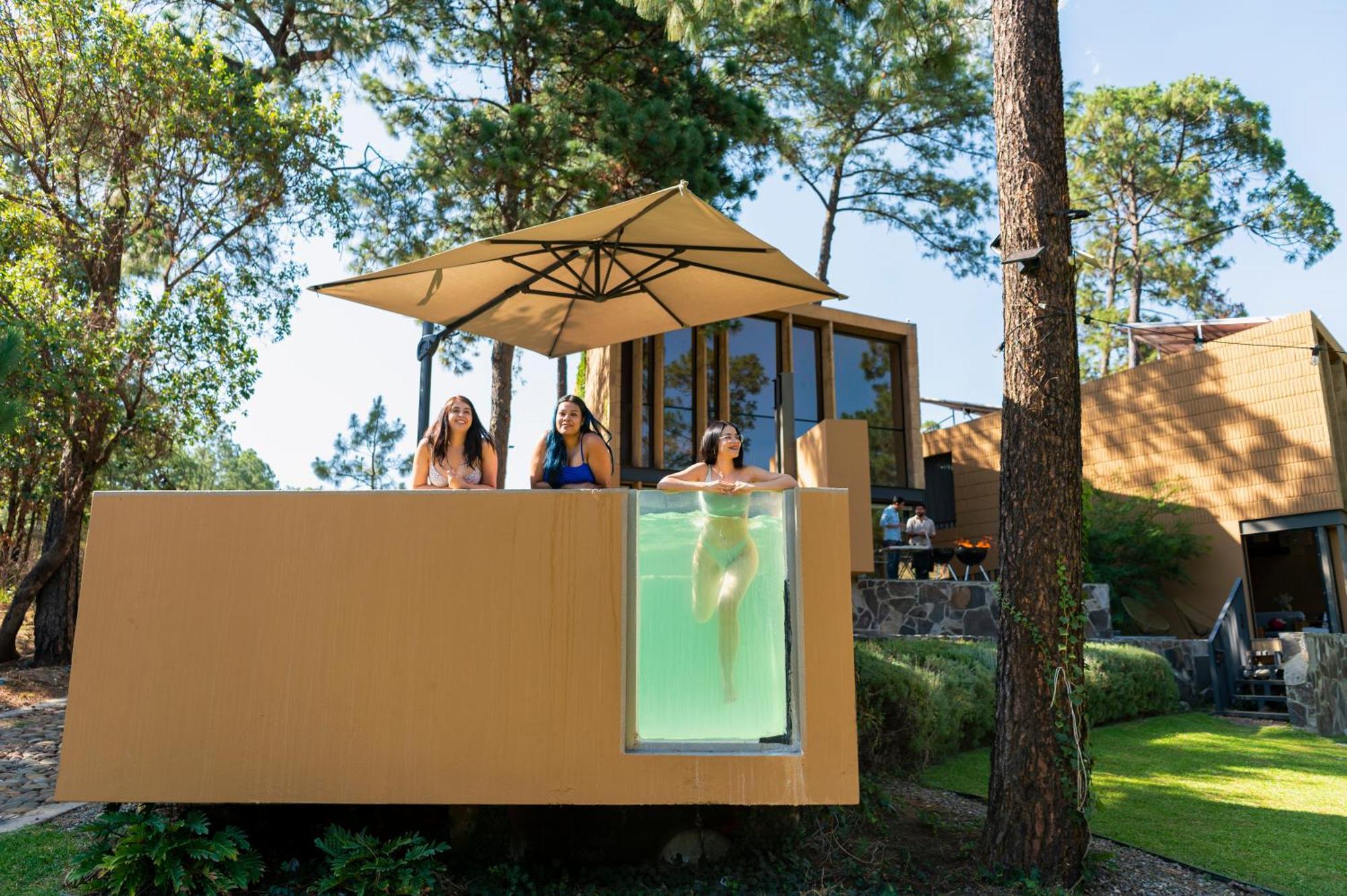 Cabana Lujo Con Alberca Climatizada Vistas Al Bosque De Mazamitla Eksteriør billede